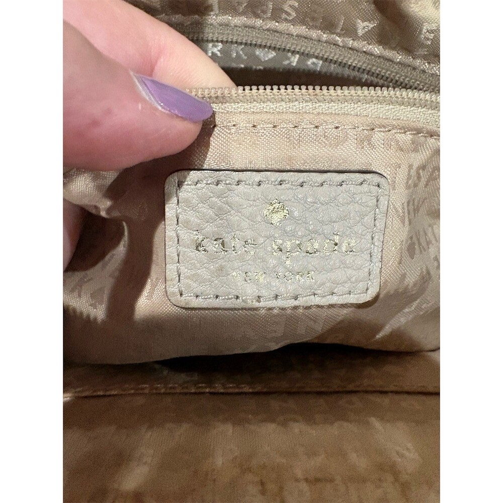 Kate Spade New York Crossbody Bag Womens Small Tan Beige Front Zip Pocket - Picture 5 of 6